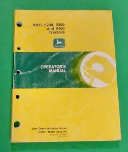 John Deere 9100-9200-9300-9400 Tractors Operator's Manual OMAR116860 SN -30,000 - Picture 1 of 19