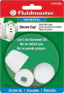 Fluidmaster 7110T-002-P10 Secure Toilet Bolt Caps, White - Picture 1 of 4