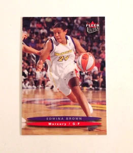 Edwina Brown Phoenix Mercury Autographed 2002 Fleer Ultra Basketball Card WNBA - Picture 1 of 3