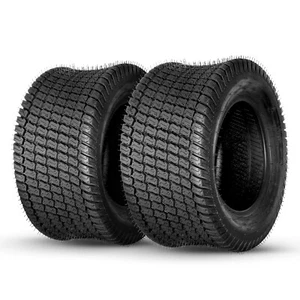 Two 23x10.50-12 Lawn Mower Golf Cart Turf Tires 4 Ply 23x10.5-12 Black Rubber - Picture 1 of 12