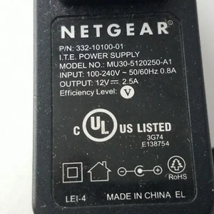 Netgear Model Mu30 5120250 A1 P/N 332 10100 01 Power Supply 12 Volts 2.5 Amps - Picture 1 of 4