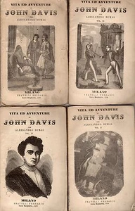 ALESSANDRO DUMAS LIFE AND ADVENTURES OF JOHN DAVIS 4 VOLUMES COMPLETE WORK - Picture 1 of 1