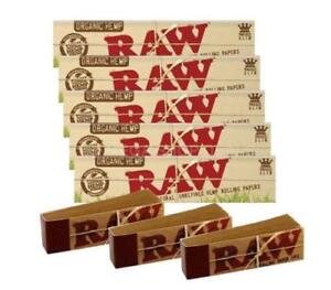 5 RAW Organic Hemp Kingsize Slim Rolling Papers & 3 Raw Tips & Many More Offer