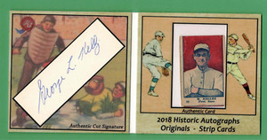 2018 HA STRIP CARDS GEORGE KELLY CUT AUTO & ORIGINAL CARD 16/20 BECKETT COA