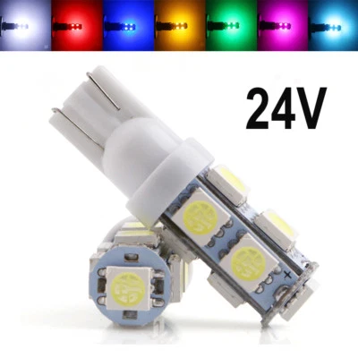 100Pcs 24V LED Bulbs T10 W5W 194 168 LED Fit Truck HGV Hella Lorry Side Lights - Image 1 of 4