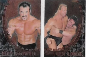 WCW EMBOSSED 1999 Chrome Double Sided Card BYTOPPS LUGER/BAGWELL - Picture 1 of 1