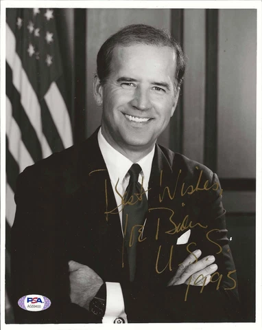 PRESIDENT JOE BIDEN SIGNED AUTOGRAPH PSA/DNA RARE 1995 Senate Photo Cover