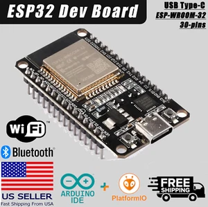 ESP32 WiFi Board | ESP-WROOM-32 CP2102 | USB-C | Wi-Fi BLE | Arduino IDE Python - Picture 1 of 7