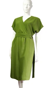 MARKS & SPENCER COLLECTION ABITO VERDE ANELLO TESSUTO AVVOLGENTE TAGLIA 10 - Foto 1 di 8