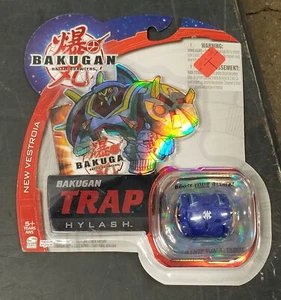 Bakugan HYLASH Aquos SLASH New Vestroia Trap Blue Metal Sega Samurai Shield USA - Picture 1 of 5
