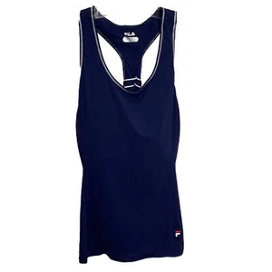 Fila Damen Druck Borte Racerback Tennis Tank Top ärmellos gepolstert Stretch XS - Bild 1 von 5