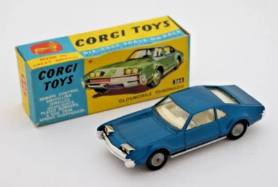 Corgi Car Toys Oldsmobile Toronado Model 264 Original In Box Blue - Image 1 of 4