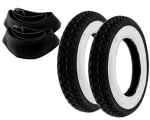 2x Reifen 3.50-10 Kenda Weißwand + Schlauch passend für Vespa PX, Rally, T5 Satz - Bild 1 von 1