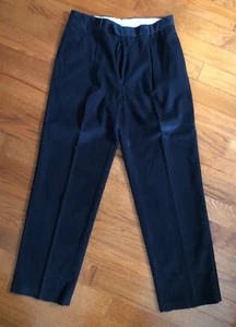Mens ALEX CANNON Dark Gray LYOCELL PANTS Pleated TAPERED Size 36/34 - Picture 1 of 2