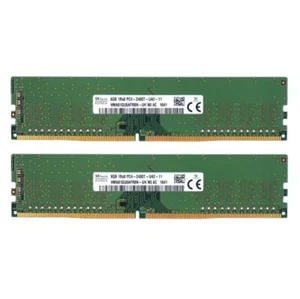 Hynix 16GB (2X8GB) DDR4 2400MHz PC4-19200 1RX8 UDIMM Memory Ram HMA81GU6AFR8N-UH - Picture 1 of 5