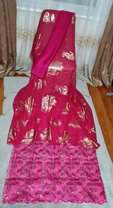 Somali Dirac Fransawi Flora Dress party evening/Wedding Heart Red 3Pieces Set - Picture 1 of 10