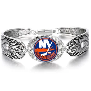 New York Islanders Hockey Fan Women's Sterling Silver Bracelet Jewelry Gift D3 - Picture 1 of 6