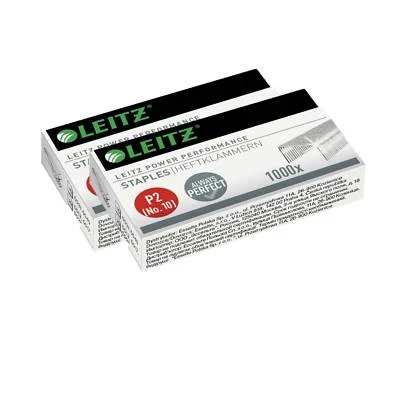 2000 x Heftklammern Leitz 5577 Nr. 10, No. 10 verzinkt, Tackerklammern