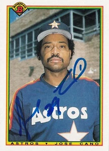 JOSE CANO SIGNED AUTO'D 1990 BOWMAN CARD 68 TUCSON TOROS HOUSTON ASTROS DR - Picture 1 of 3