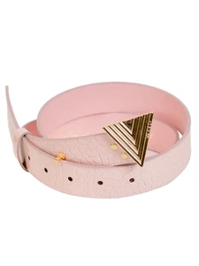 Vicolo cintura in ecopelle effetto coccodrillo rosa - Foto 1 di 1