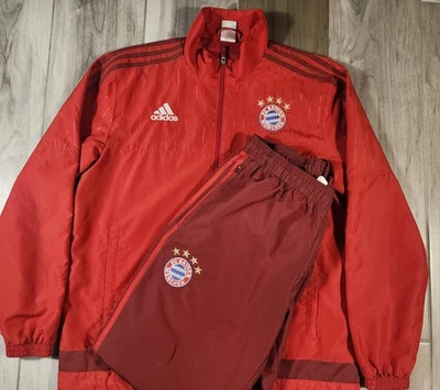 Bayern Munich 2015 2016 Training Footba Tracksuit Adidas Jacket & Pants Sz L - Image 1 of 4