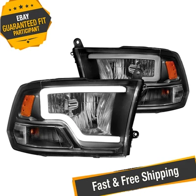 Anzo Black LED U-Bar Headlights for 2011-2018 Ram 3500 - Imagem 1 de 4