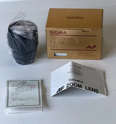 SIGMA 70-210MM F4-5.6 UC-AF Lens, OEM Box, Full Bundle, For Minolta, PLEASE READ - Image 1 of 4