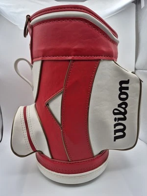 Bolsa de golf Wilson Den Caddy rojo y blanco 17" mini bote de basura/soporte para pelotas de golf EE. UU. Foto 1 de 4