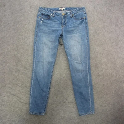 Cabi Jeans Womens 10 Blue Skinny Distressed Stretch Denim Medium Wash Style 319 - Image 1 of 4
