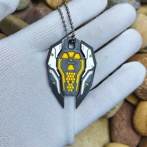 Titanio EDC Código Eco Cyberpunk Collar Adorno Colgante Caído UL - Imagen 1 de 5