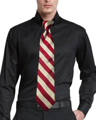 BREUER FRANCE EXCLUSIVE FOR RUSH WILSON ITALIAN MADE ELEGANT PREPPY SILK NECKTIE - Image 1 of 4