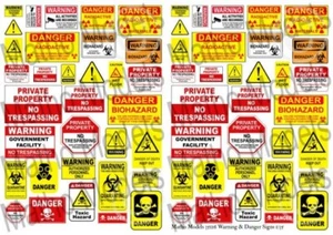 Matho Models 35116 1/35 Warning & Danger Signs Printed Paper (66) - Picture 1 of 1