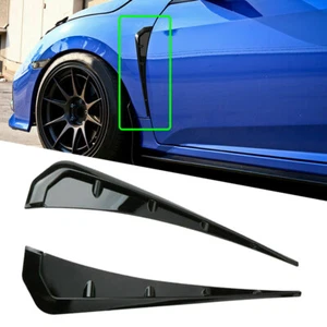 2X Glossy Black Car Side Fender Vent Air Wing Cover Trim Exterior Accessories US - Picture 1 of 7