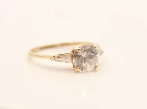 Beautiful 14K Yellow Gold 2.3ctw Round Flawless CZ Wedding Anniversary Ring 10.5 - Picture 1 of 6