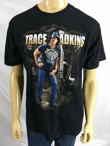 TRACE ADKINS 2014 Konzert T-SHIRT schwarz Erwachsene L von ANVIL Baumwolle SS Grafik Tee - Bild 1 von 9