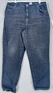 Pantalones de mezclilla para mujer Just My Size talla 22W/31 negros tiro alto cómodos - Imagen 1 de 11