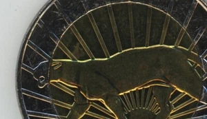 Uruguay 10 Pesos Uruguayos 2014 Varity blind lion Bi-Metallic KM 134 UNC - Picture 1 of 3
