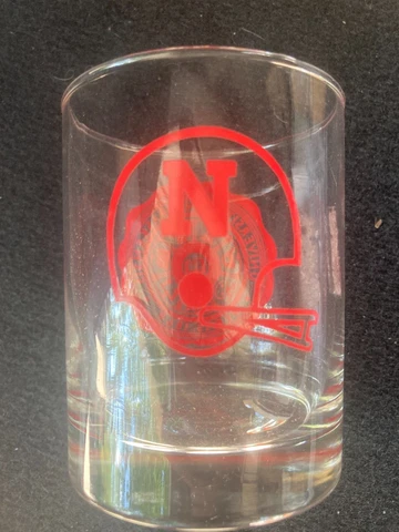 Vintage Nebraska Football Tumbler Glass Cover