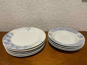 4 x Domestic Suppenteller Suppen Teller 5 x Flache Teller Speisen Teller - Bild 1 von 5