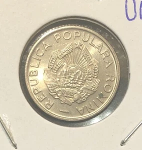 1955 Rumänien 10 Bani Stempelglanz Kupfer Nickel Münze - 17,5 mm - KM#84,3 - Bild 1 von 4