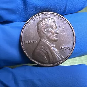 1970 d Lincoln cent con tetto galleggiante e chip pressofuso debole FG riempito da 9 errori moneta! - Foto 1 di 9