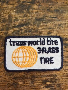 Vtg Transworld Tire 3 Flags 3.25” Sew On Embroidered Patch Badge Tires Mechanic - Bild 1 von 4