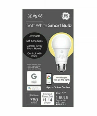 C by GE Soft White Smart Light Bulb LED A19 Google Amazon Alexa New! - Image 1 of 4