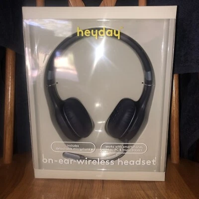 Heyday Wireless Bluetooth 5.0 On-Ear Headphones w/ Detachable Microphone.  - Image 1 of 3