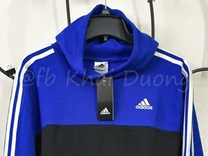 adidas Boys' Youth Pullover Fleece Hoodie -BLUE RED GRAY-SIZE SELECT - Picture 1 of 42