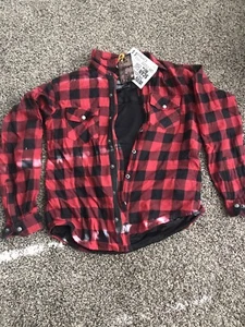 ADVSport Cruz Flannel Armored Mens Street Motorcycle Riding Shirt Large L - Bild 1 von 8