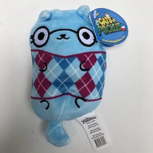 Katzen gegen Gurken MR ARGYLE #020 brandblau Serie Plüsch Beanie Katze neu mit Etikett - Bild 1 von 11