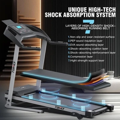 😘Dispositivo de cinta de correr eléctrica con Bluetooth y control de aplicación inteligente EE. UU. Foto 1 de 4