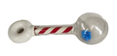 Revista para padres de juguete para bebé Johnson & Johnson vintage 1977 sonajero a rayas rojo blanco Foto 1 de 4