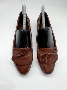 Rockport Brown Leather Slip On Comfort Loafers Women’s Size 7 Wide VTG Old Money - Picture 1 of 13